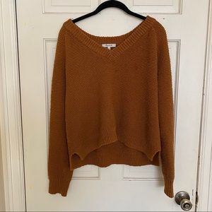 Madewell Arden Crop V-Neck Pullover Sweater